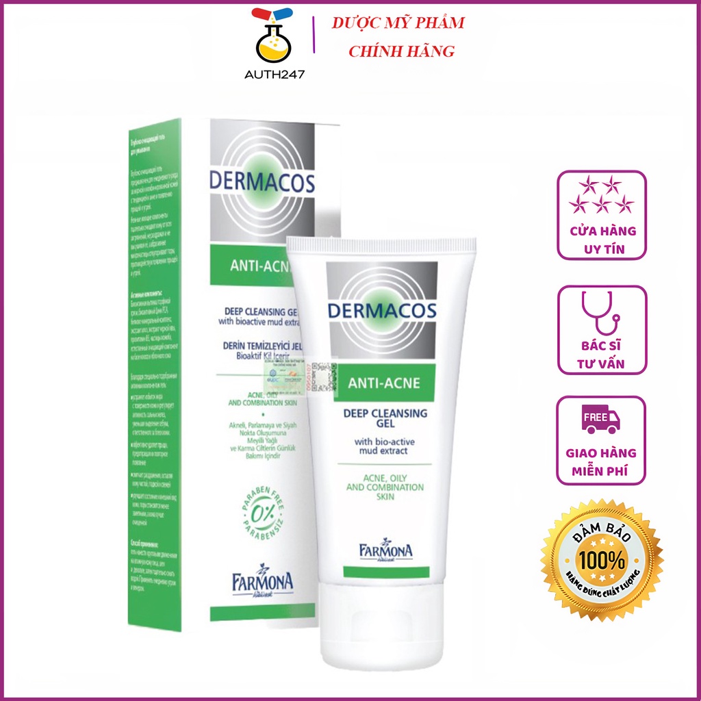 [Chính Hãng] Sữa Rửa Mặt Kiềm Dầu Dermacos BaLan 150ml