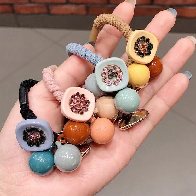 Dây Buộc Tóc Dây Cột Tóc Hàn Quốc Với Mặt Dây Chuyền Phụ Kiện Thời Trang Cho Nữ AB060