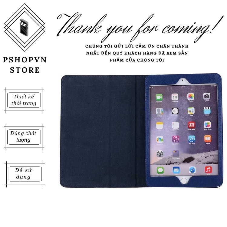 Bao da thiết kế sang trọng hai góc xoay dành cho ipad air 1/ ipad 2017/ ipad 2018 màn hình 9.7 inch