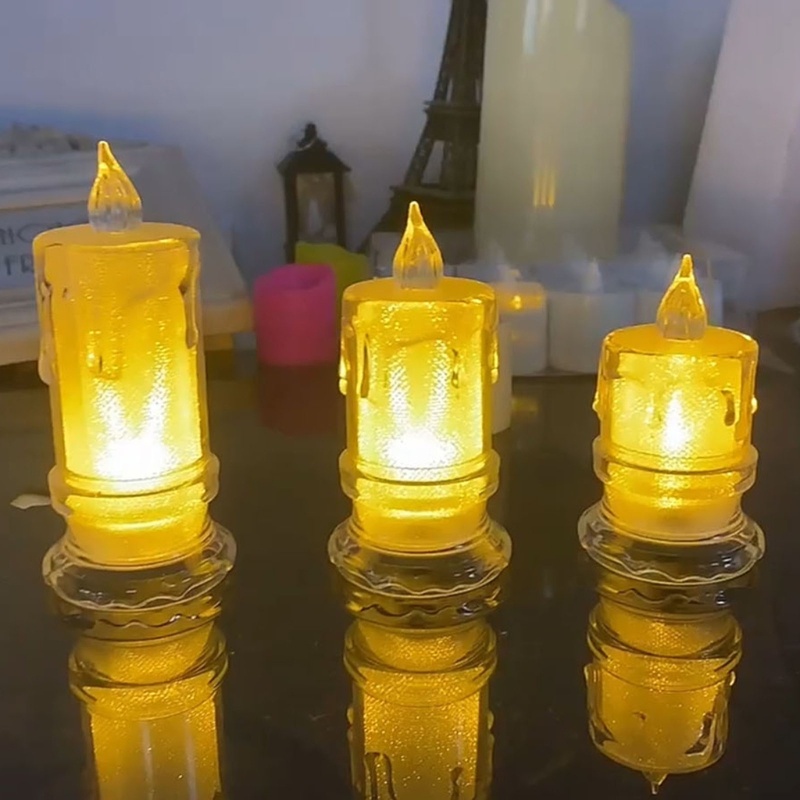 Đèn LED Pha Lê Điện Tử Không Lửa Trang Trí Giáng Sinh