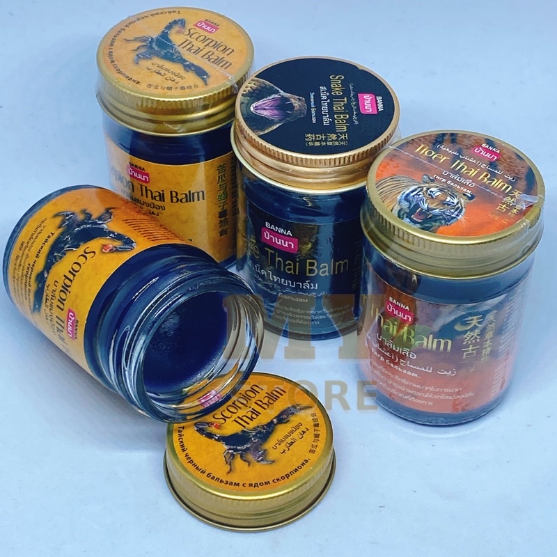(Chính Hãng) Dầu Cù Là Xoa Bóp Con Hổ Tiger/Con Rắn Snake/Con Bò Cạp Scorpion Thai Balm Banna Thái Lan 50g