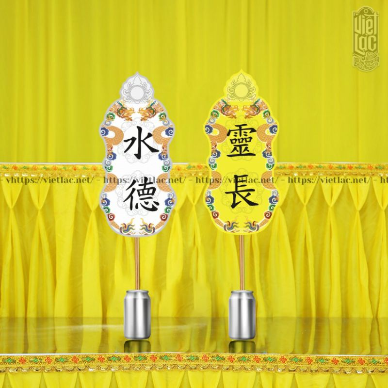Quạt bày đàn lễ  giấy bóng đẹp, in sắc nét
