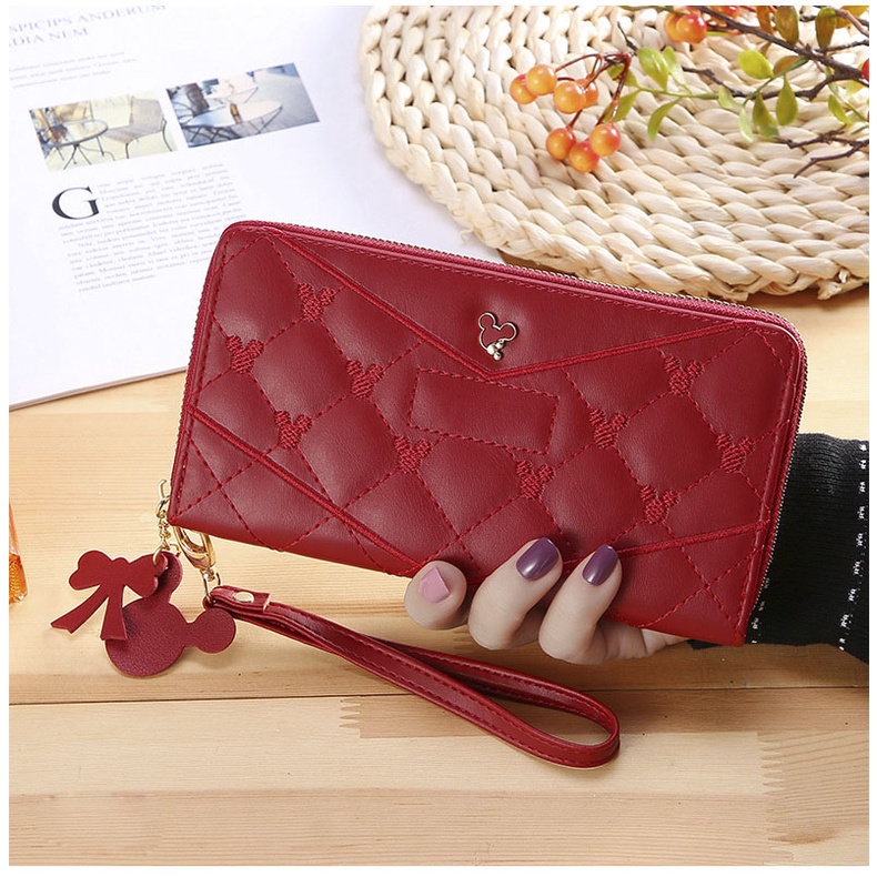 Ví nữ dài cao cấp nhiều ngăn tiện dụng móc khoá dễ thương DVL0020