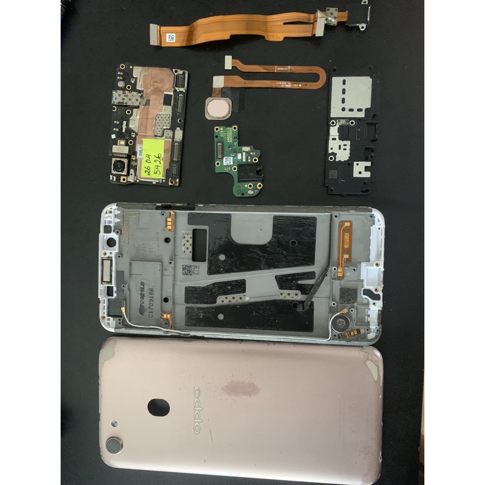 Link kiện bên trong OppO F5 bóc máy, Main OppO F5, Loa ngoài OppO F5, Cáp sạc OppO F5, Vân tayOppO F