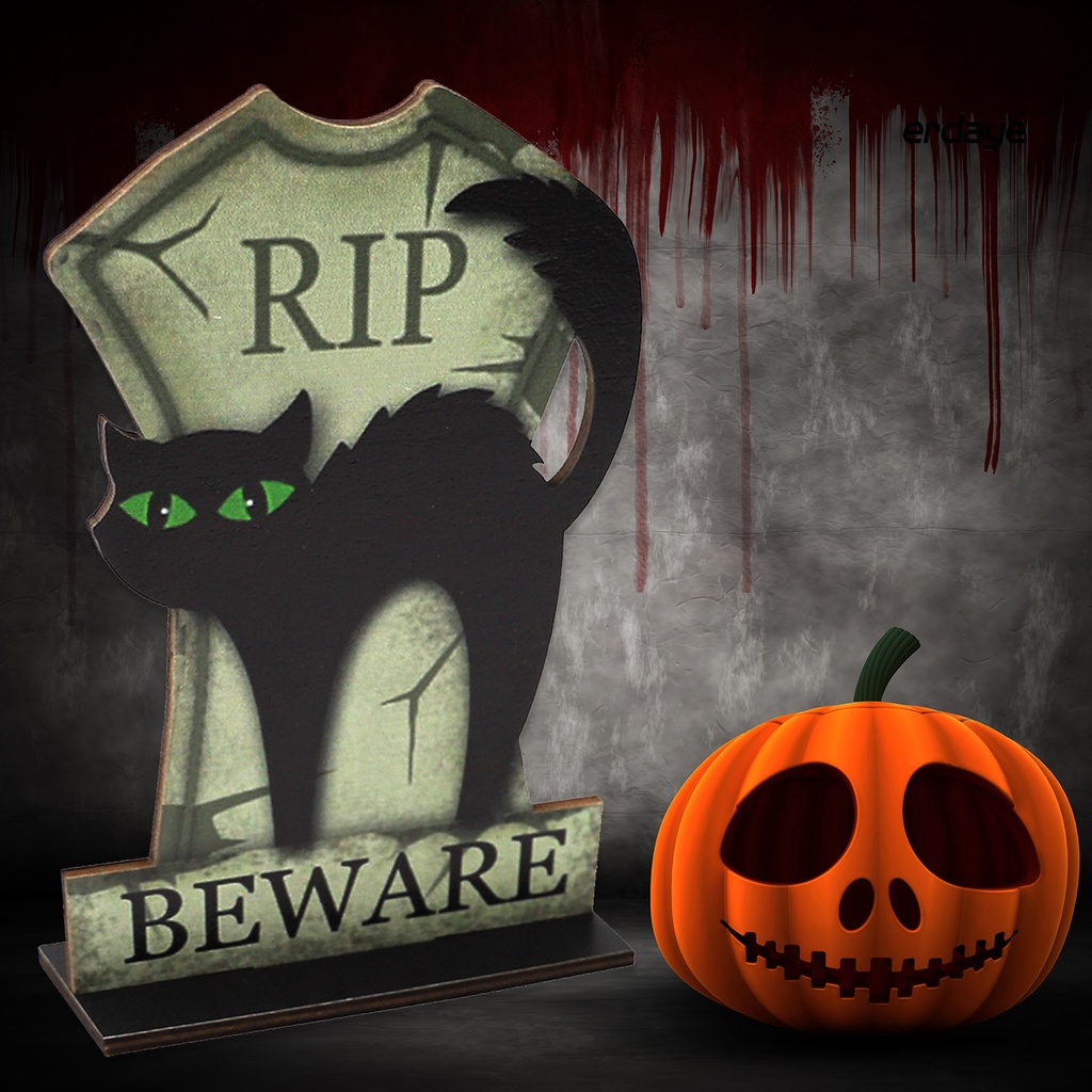 Bảng Gỗ Hình Bí Ngô Phong Cách Halloween Sáng Tạo Trang Trí Bàn