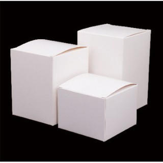 Hộp giấy trắng 8x8x9cm Hộp giấy đựng hũ nến