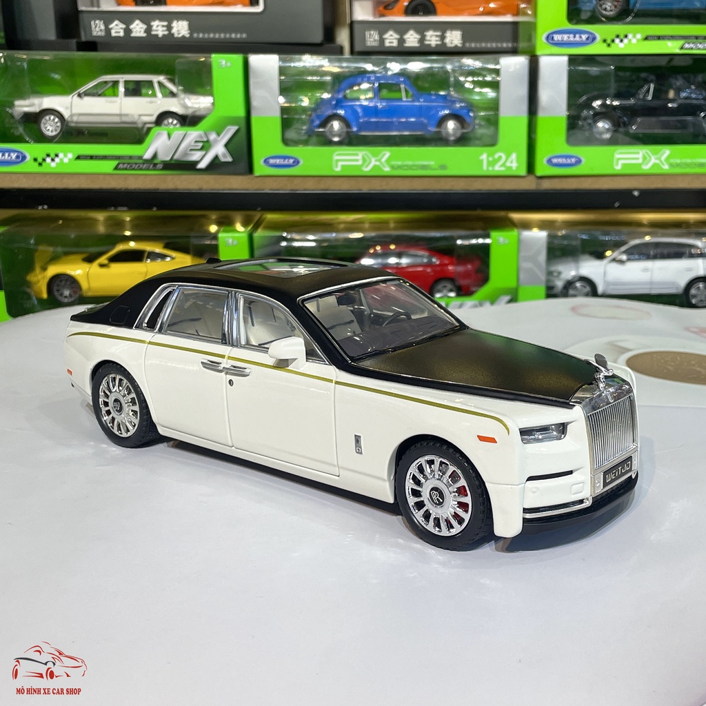 Mô hình xe ô tô kim loại Rolls-Royce Phantom VIII tỉ lệ 1:20 Carshop hãng Weituo màu trắng