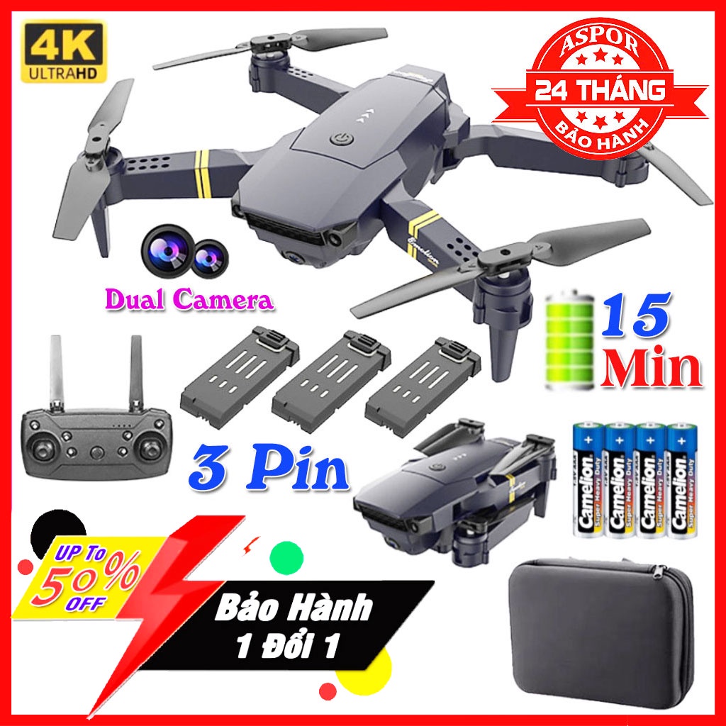 ⚡️ Mẫu Hót 2022 ⚡️ Máy Bay Điều Khiển Từ Xa Flycam Mini E58, Play cam Điều Khiển Từ Xa Quay Phim, Ch