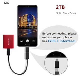 4TB/2TB/1TBGB Mobile Hard Disk Type C USB3.1 Portable SSD Solid State Drive