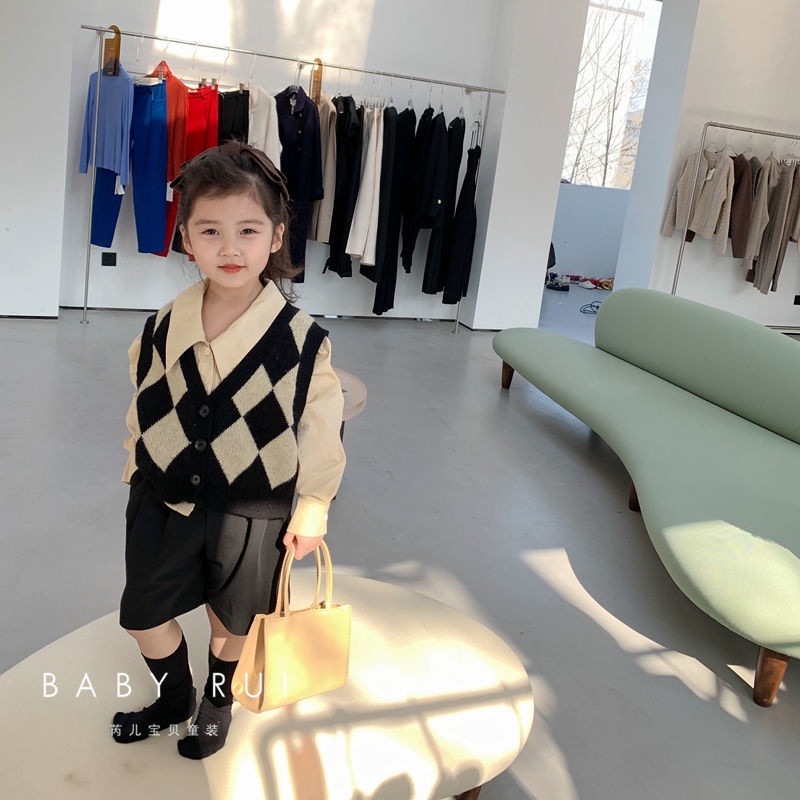 Áo Cardigan Dệt Kim Phong Cách Hàn Quốc Thời Trang Xuân Thu Mới Cho Bé Gái