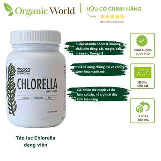 Viên tảo Chlorella hữu cơ 200 viên Dragon Superfood