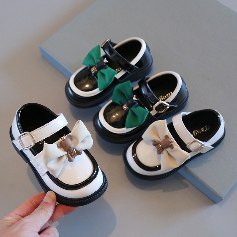 Giày lolita bé gái găn nơ công chúa phong cách Hàn Quốc