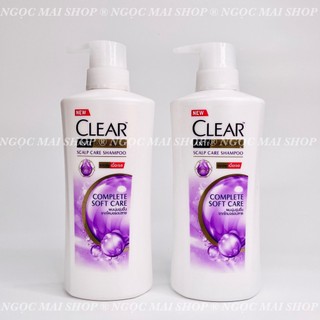 Dầu Gội Clear Tím Soft Care Mềm Tóc Thái Lan 435ml