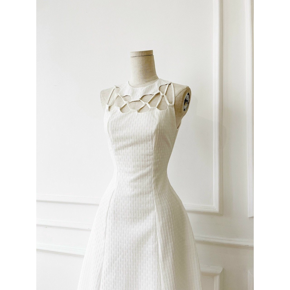 ĐẦM ĐAN cộc tay, chất liệu cotton gân, đan ngực tạo điểm nhấn, form váy cực chuẩn lên dáng cực xinh