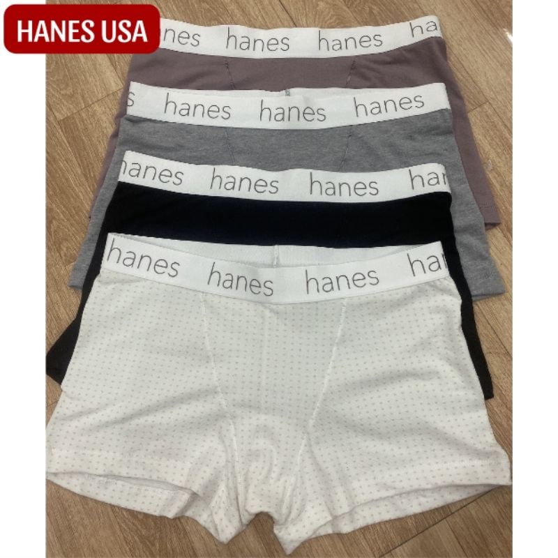 Quần lót nữ boxer HANES USA chất cotton mềm nhẹ thoáng mát hàng xuất dư (1 cái giao màu ngẫu nhiên) có bigsize 90kg