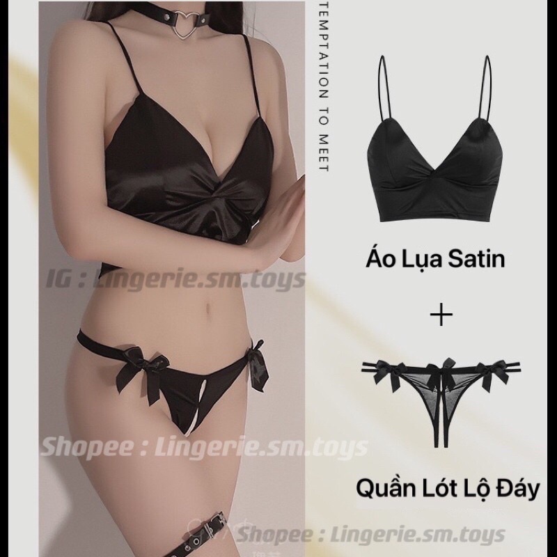 Nội Y Cao Cấp Áo Lót Satin Cổ V Quyến Rũ • Sexy • QR1131