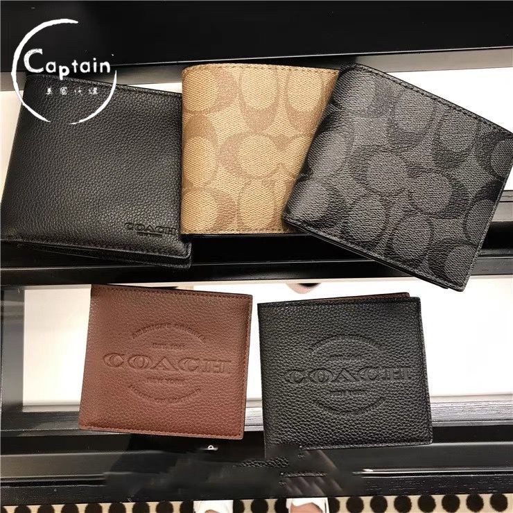 COACH  Ví Da Nam Gập Đôi Thời Trang 74993 74991 Giá Đỡ