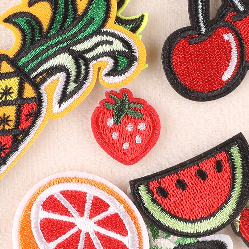 Sticker Ủi Thêu Hình Trái Cherry Hoạt Hình Dễ Thương