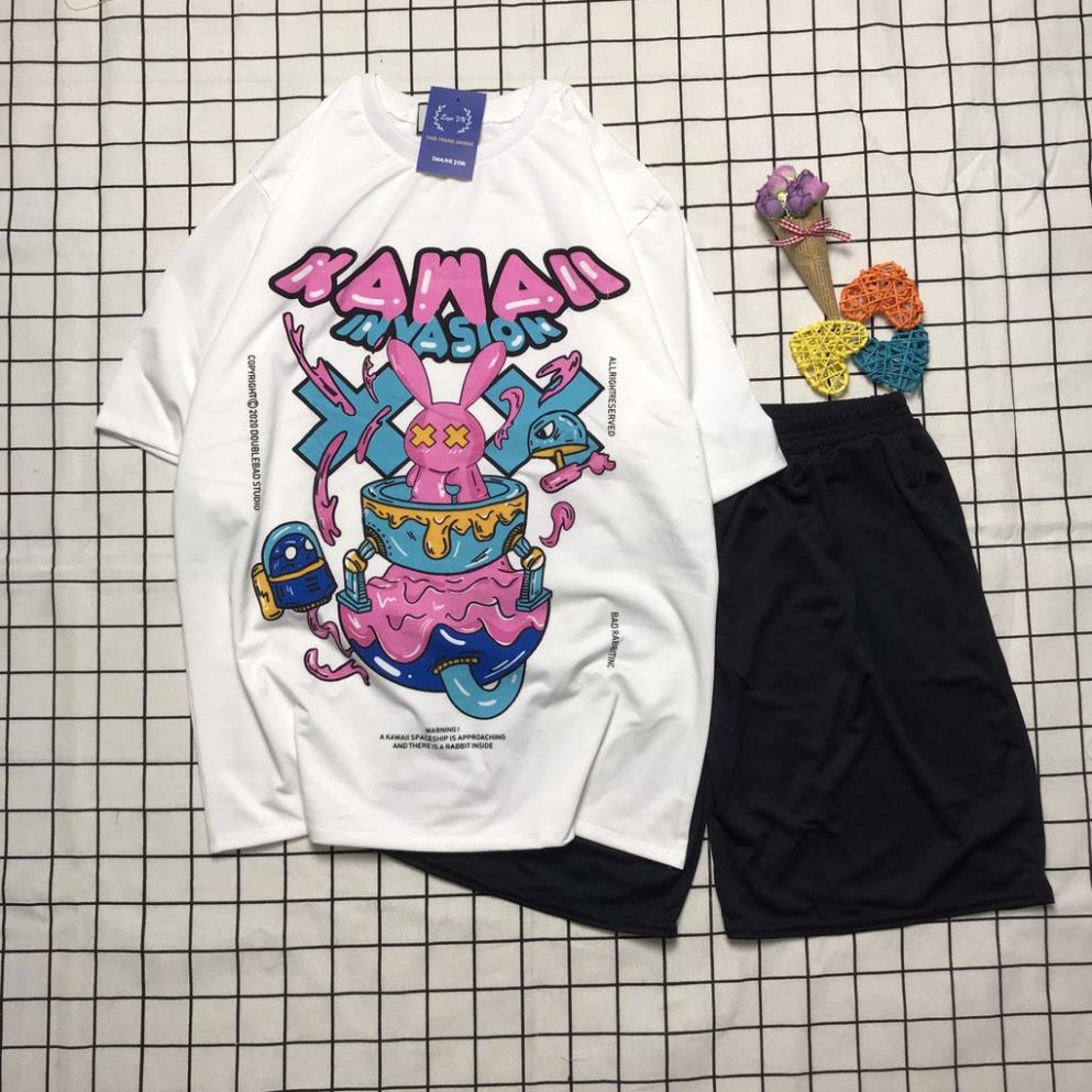 Đồ Bộ Hoạt Hình Unisex Kawaii Thỏ Lapi VN, Set Cartoon, Freesize, Thun Cotton, Nam Nữ Đều Mặc Được