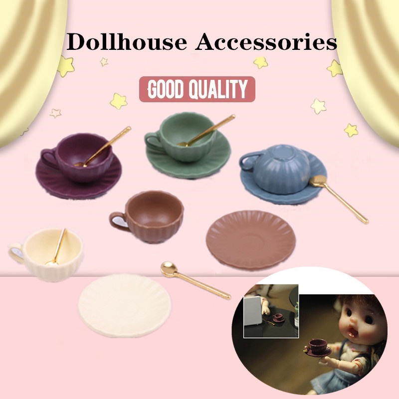 Set 3 Muỗng Cà Phê Mini Tỉ Lệ 1: 12 Trang Trí Nhà Búp Bê