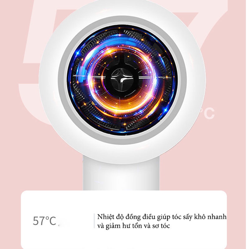 Máy Sấy Tóc Mini VER1 Cầm Tay Tiện Lợi Công Suất 400W, Sấy Tạo Kiểu Tóc Nam, Nữ Nhỏ Gọn Mang Đi Du Lịch -Gia Dụng Tý Tẹo