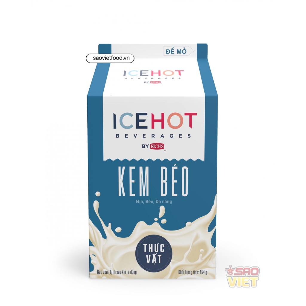 Kem béo thực vật ICEHOT hộp 454gr