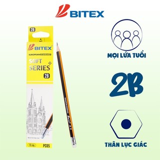 Bút chì đen 2B có gôm PC05(1 cây)