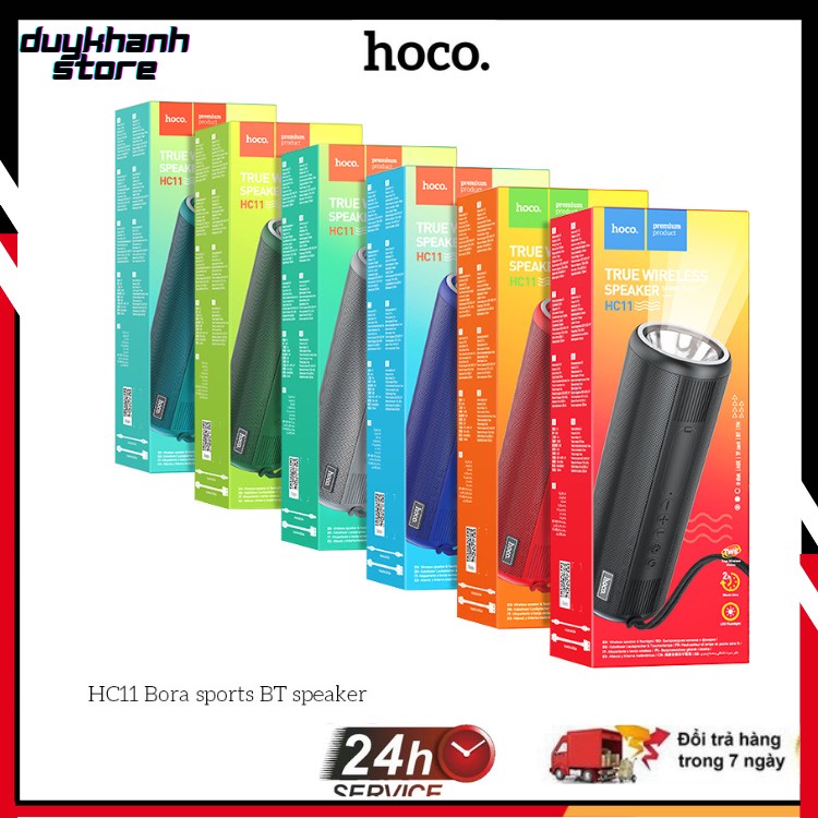 💥Loa Bluetooth Hoco Hc11💥 Bass Siêu Âm, Led Nhạc - Hỗ Trợ Thẻ Nhớ,Bluetooth,Audio 3.5mm Cao Cấp - Bảo Hành 6 Tháng