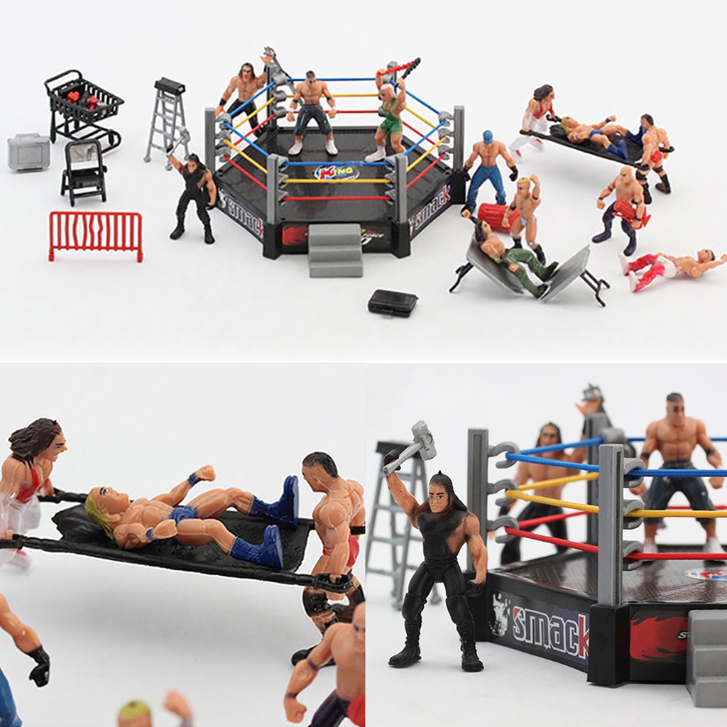 1 Bộ Đồ Chơi Mô Hình Nhân Vật Wrestling Playet Mini Sống Động Cho Bé