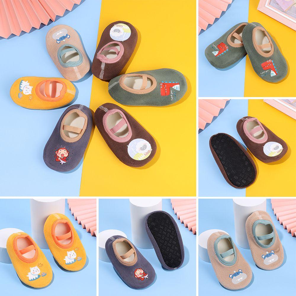 Vớ Cotton Chống Trượt Thoáng Khí Giữ Ấm In Họa Tiết Hoạt Hình Cho Bé Trai Và Gái