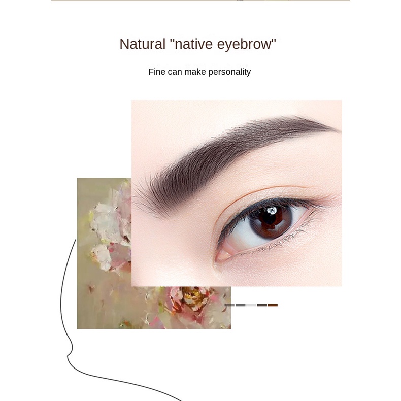 Bút Chì Kẻ Lông Mày Hai Đầu Siêu Mịn Không Thấm Nước Và Mồ Hôi Lâu Trôi Tự Nhiên Kèm Đũa Vàng Nhỏ Hàng Mới 2022