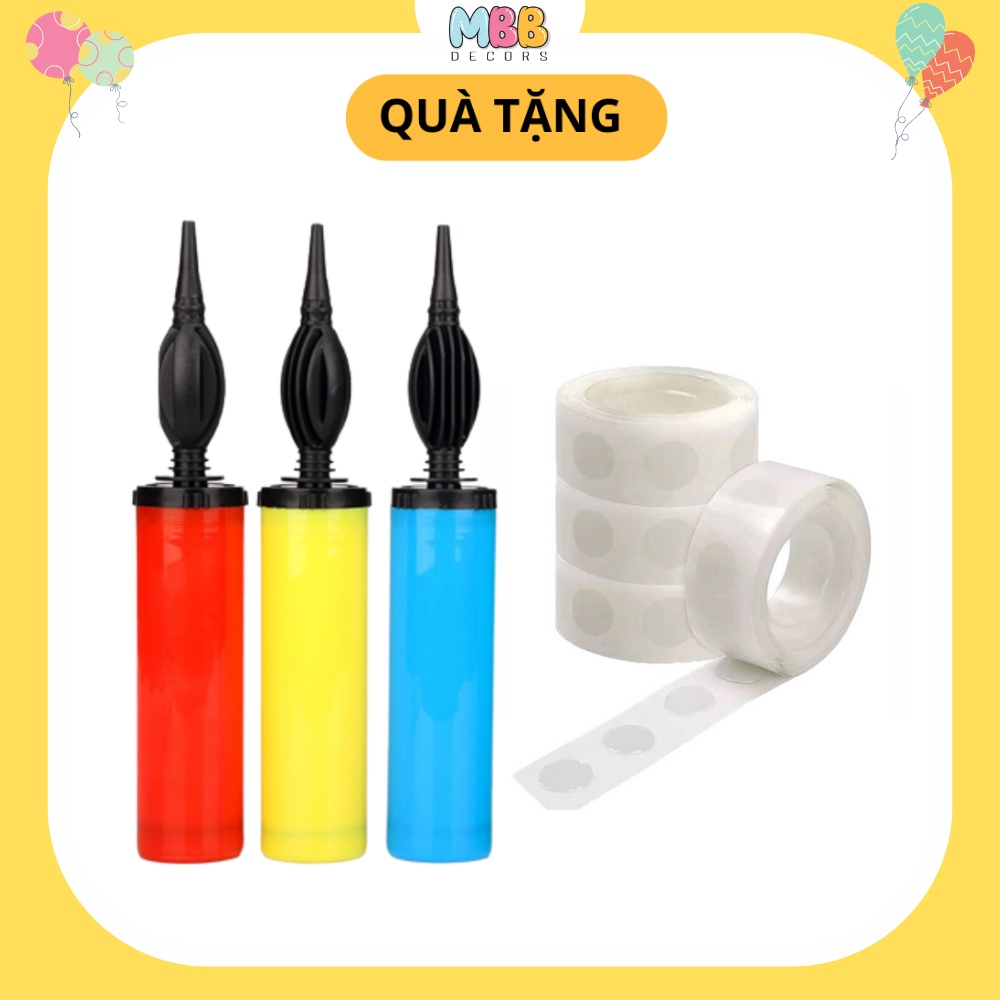 [TẶNG BÓNG SỐ &amp; BƠM, KEO] Set Trang Trí Sinh Nhật Màu Hồng Gold Dành Cho Bé Gái và Bạn Nữ 0001
