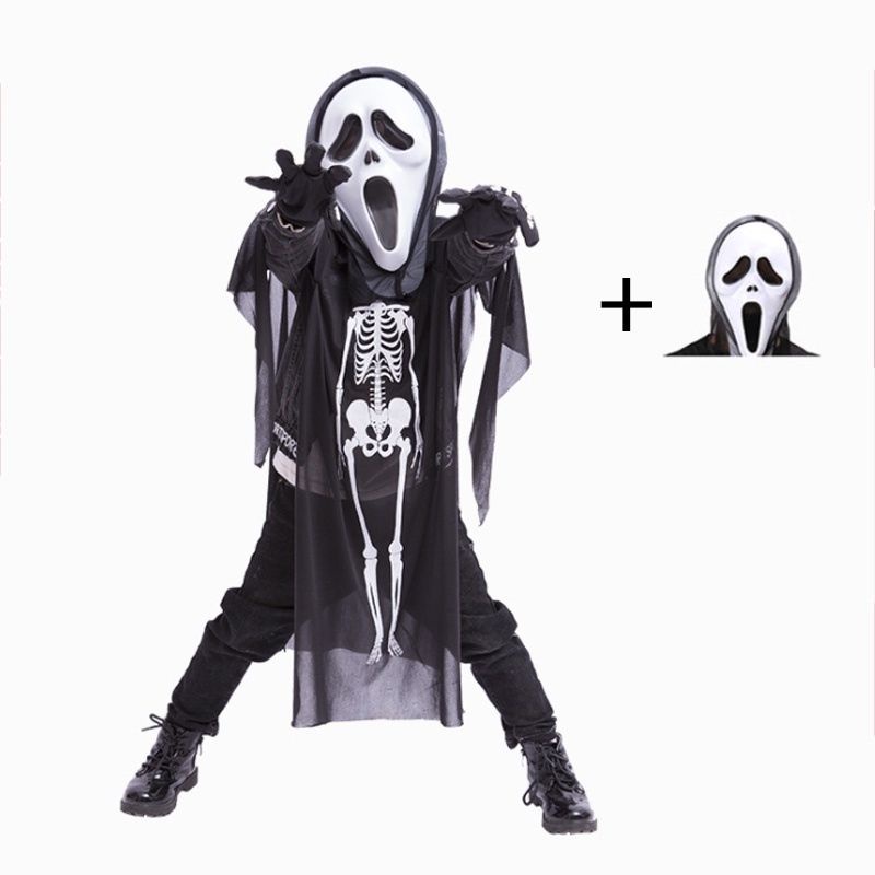 Set đồ hoá trang Halloween. áo + gậy cầm tay + bao tay+ mặt nạ ma quái