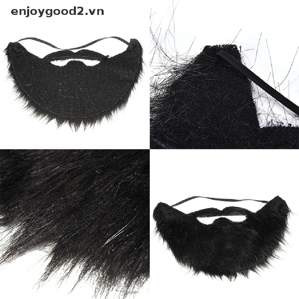 Bộ Râu Giả Màu Đen Hóa Trang Halloween Cho Nam