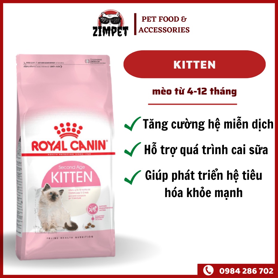 Hạt Royal Canin cao cấp cho mèo BabyCat Kitten Indoor FIt 32 - Hàng chính hãng