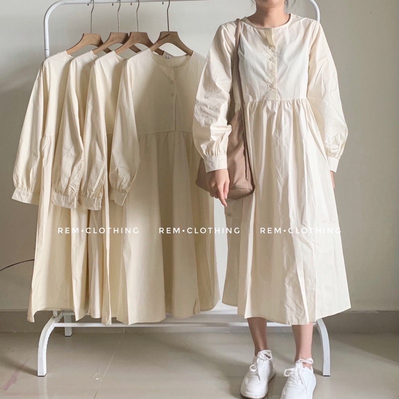 Váy babydoll form dáng dễ thương| Hàn Quốc| Chất liệu kate mịn mướt mặc thoải mái