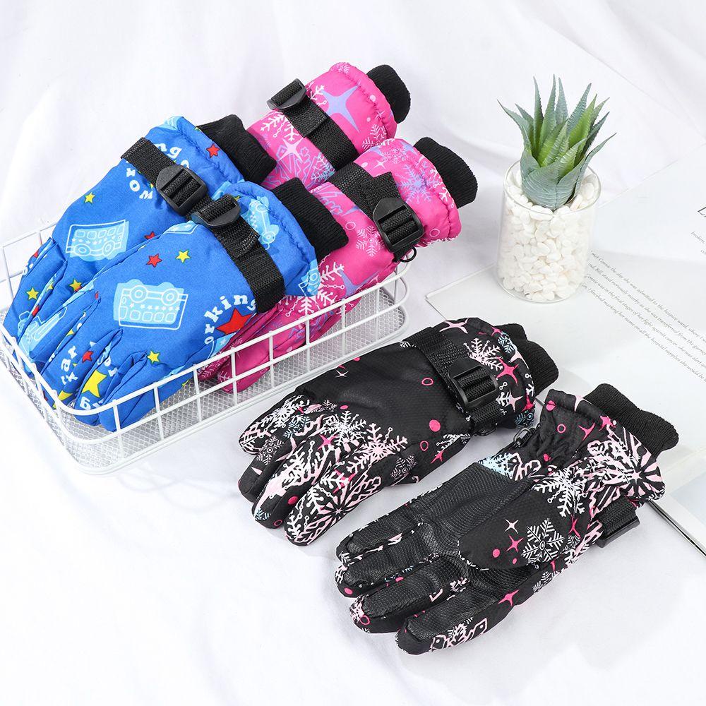 1 Đôi Găng Tay Trượt Tuyết Chống Gió Chống Nước Bảo Vệ Toàn Diện Cho Trẻ Em