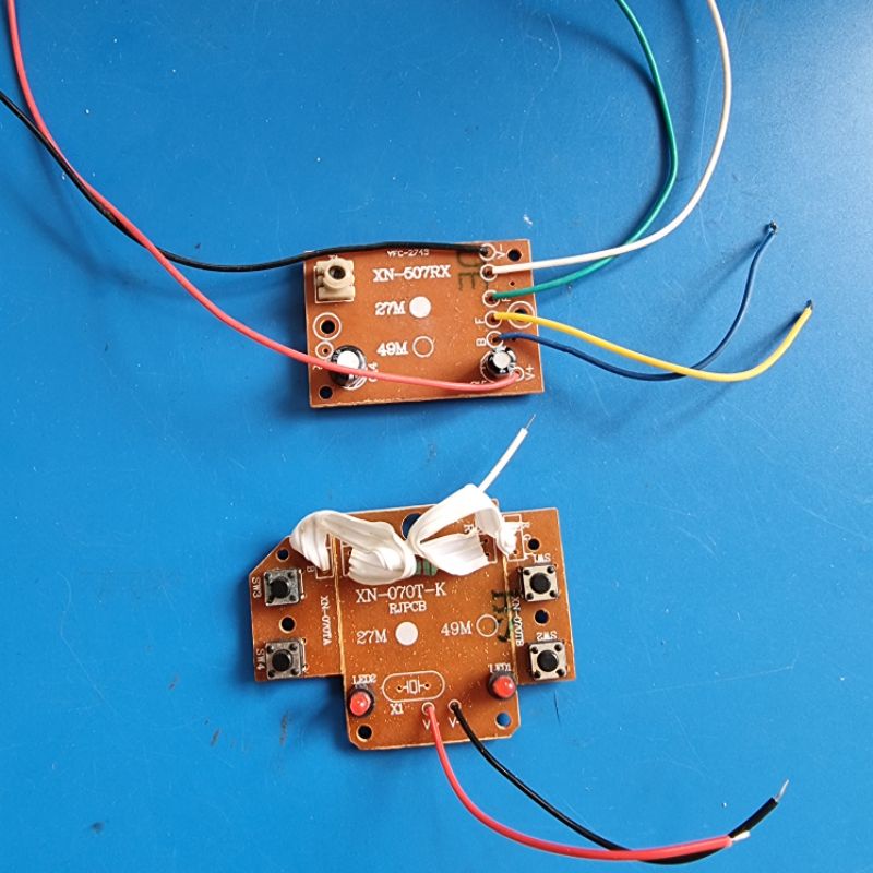 bộ mạch phát và thu điều khiển 27mhz 3v-3.5v (dùng 2 motor)