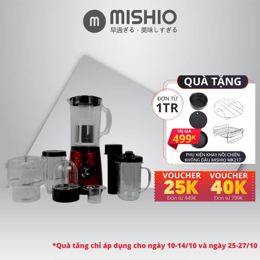 Máy xay đa năng nhiều cối Mishio MK285