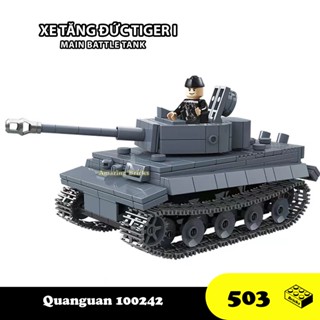  Đồ chơi Lắp ráp Xe Tăng Đức Tiger I Quanguan 100242 Panzer Tank Xếp hình thông minh 