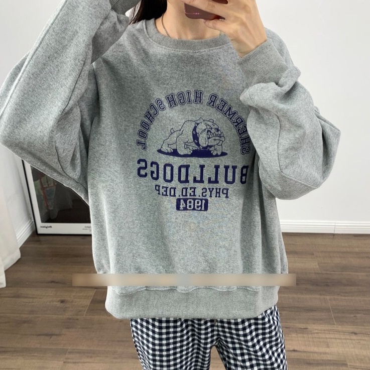 SUXI Áo Thun Nữ Dài Tay Cổ Tròn Thiết Kế Mới Đơn Giản Thời Trang Mùa Thu Theo Phong Cách Hàn Quốc