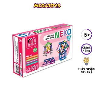 Đồ chơi giáo dục - Bộ xếp hình nam châm thông minh 7 màu chính hãng Neko - Thanh ngắn
