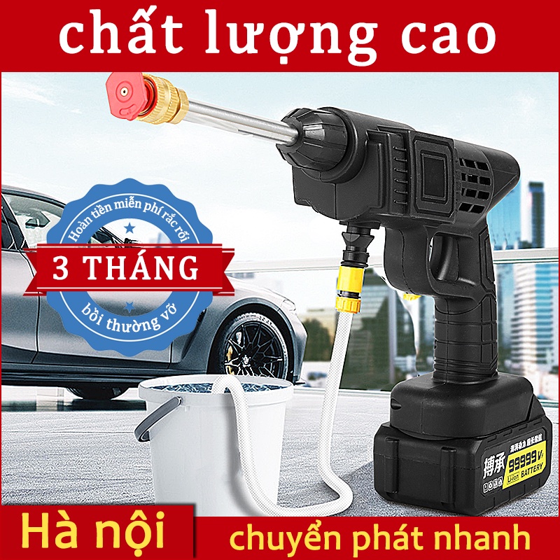 Máy rửa xe dùng pin mini, Máy xịt rửa tăng áp,máy xịt rửa xe cao áp dùng pin áp lực cao dùng cho ô tô xe máy xa đạp tưới cây rửa điều hòa