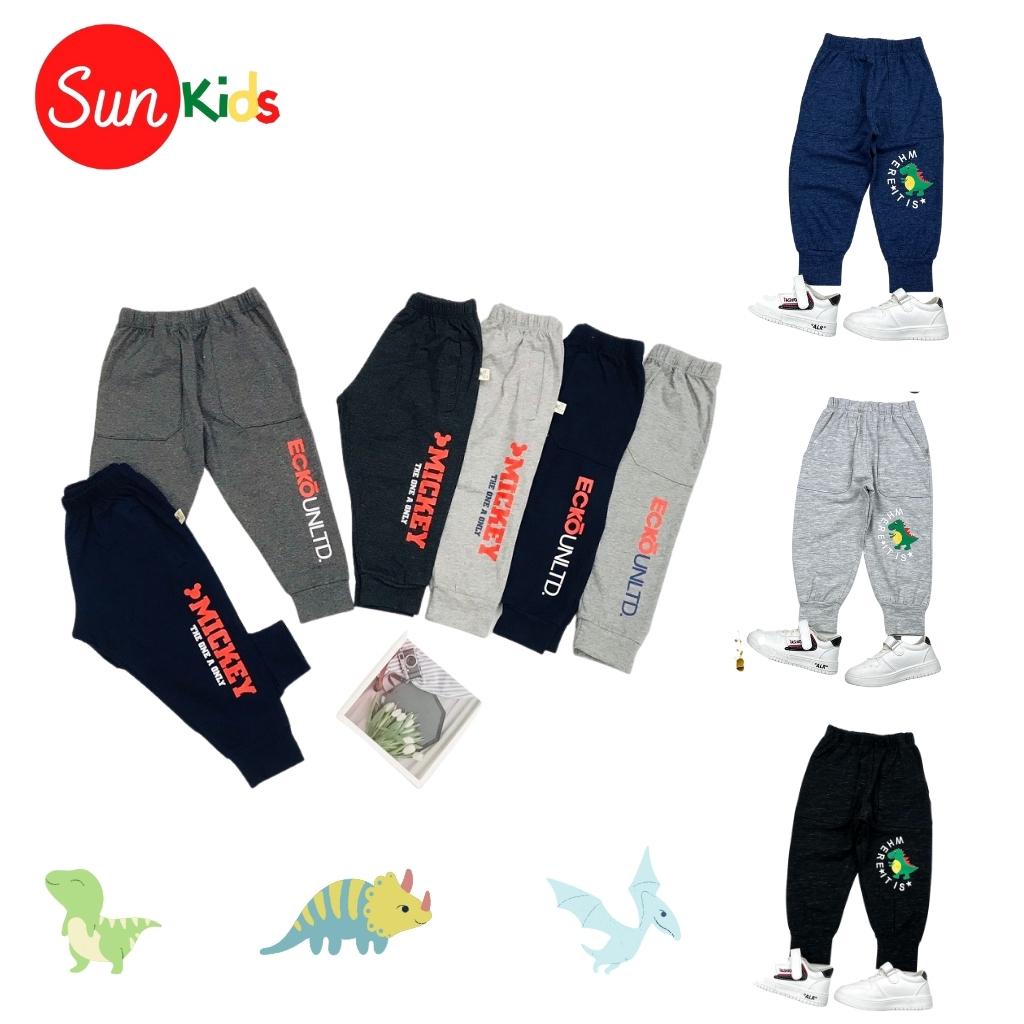 Quần dài bé trai, quần dài cotton bé trai chất mềm mát, size 1-7 - SUNKIDS