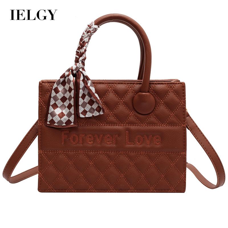 Ielgy Mới Túi Xách Đeo Vai Hình Thoi Phong Cách retro Cho Nữ