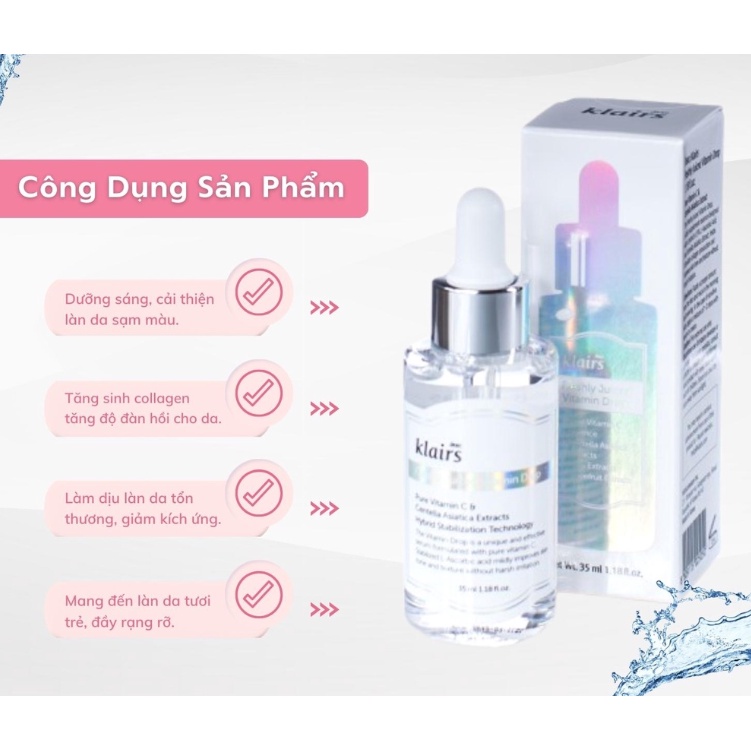 Tinh chất dưỡng sáng và trẻ hóa da DEAR KLAIRS FRESHLY JUICED VITAMIN DROP 35ML
