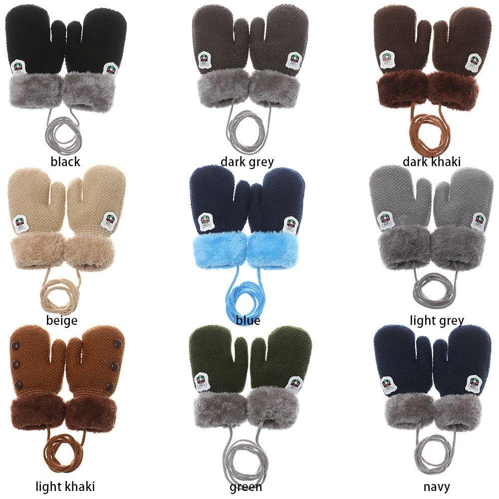 Găng Tay Lót Nhung Họa Tiết Hoạt Hình Dễ Thương Cho Bé 1 Tuổi