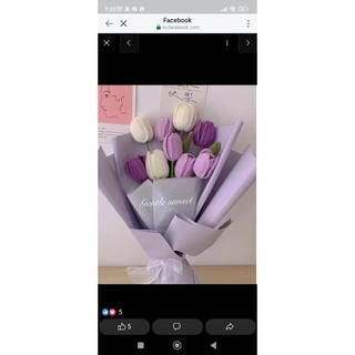 Bó hoa tulip bằng len Handmade