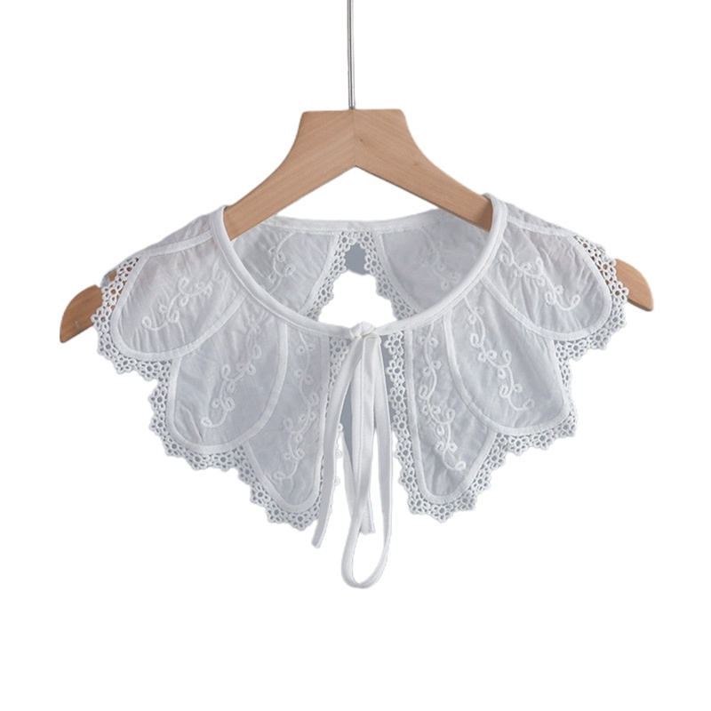 Cổ Áo Giả Thêu Họa Tiết Dickey Có Thể Tháo Rời Cho Nữ