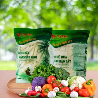 Củ hủ dừa tươi ngâm chua ngọt Tỷ Đệ 500g - Đặc sản Bến Tre